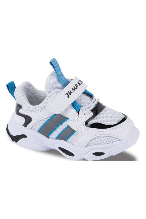 26056 Beyaz - Mavi Çocuk Sneaker Günlük Spor Ayakkabı - 1