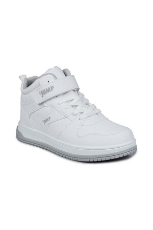 27758 Cırtlı Yüksek Bilekli Beyaz Üniseks Sneaker Günlük Spor Ayakkabı - 6