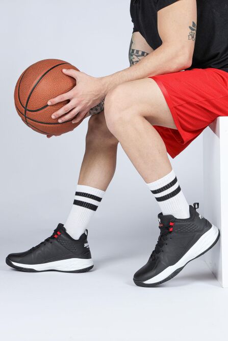 28652 Siyah - Beyaz Erkek Basketbol Spor Ayakkabısı - 4