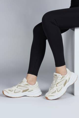 28790 Bej Kadın Sneaker Günlük Spor Ayakkabı - Jump (1)