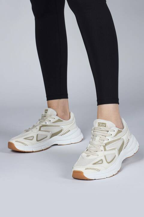 28790 Bej Kadın Sneaker Günlük Spor Ayakkabı - 5
