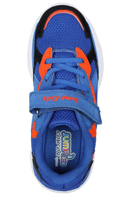 29189 Saks Mavi - Turuncu Üniseks Çocuk Sneaker Günlük Spor Ayakkabı - 6