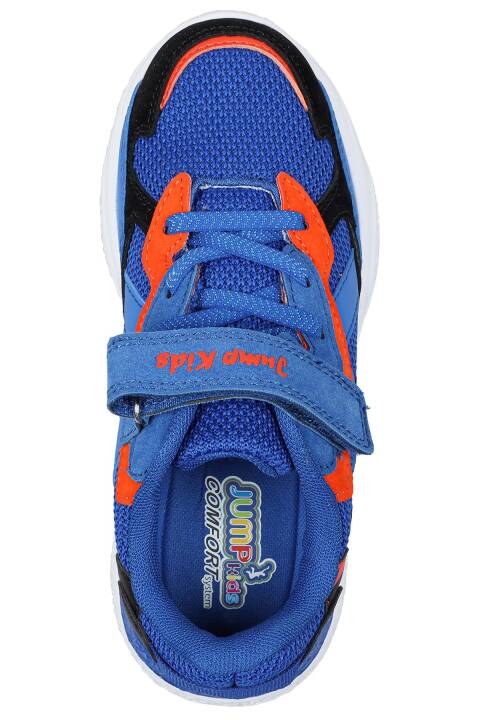 29189 Saks Mavi - Turuncu Üniseks Çocuk Sneaker Günlük Spor Ayakkabı - 6