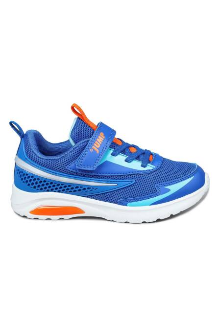 30007 Mavi - Turuncu Sneaker Işıksız Taban Çocuk Spor Ayakkabı - 1