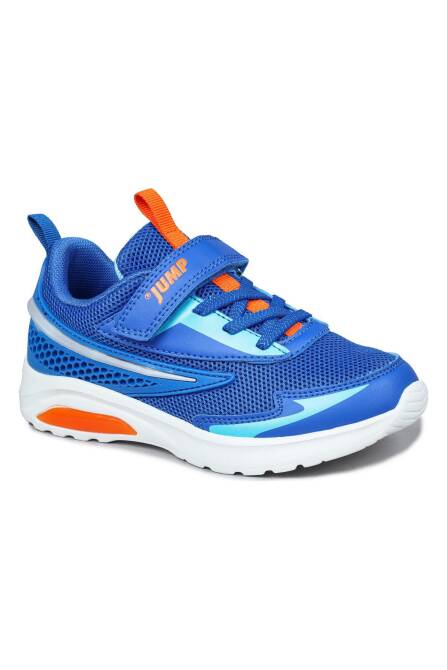 30007 Mavi - Turuncu Sneaker Işıksız Taban Çocuk Spor Ayakkabı - 2