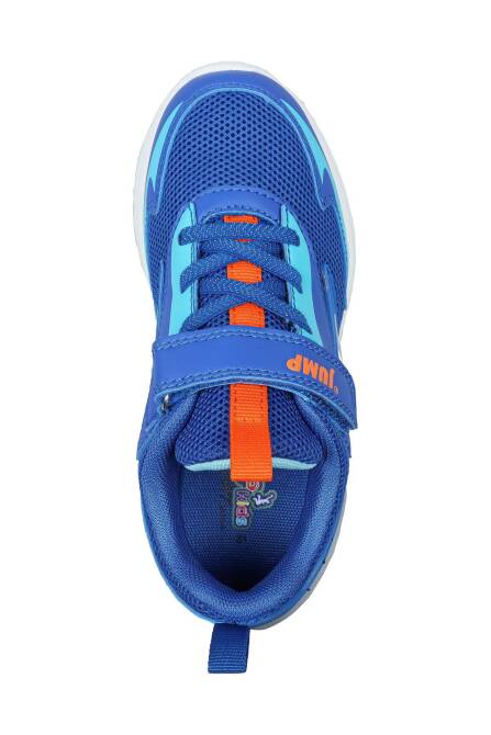 30007 Mavi - Turuncu Sneaker Işıksız Taban Çocuk Spor Ayakkabı - 3