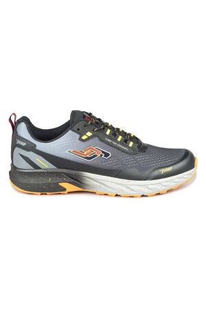 30519 Gri - Turuncu Sneaker Erkek Spor Ayakkabı - Jump
