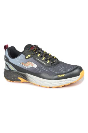 30519 Gri - Turuncu Sneaker Erkek Spor Ayakkabı - Jump (1)