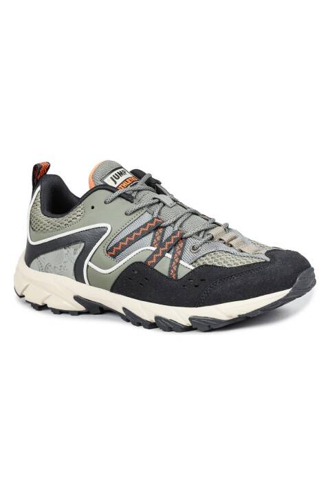 30553 Haki - Siyah Erkek Sneaker Günlük Spor Ayakkabı - 2