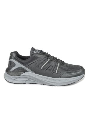 30562 Siyah - Gri Sneaker Erkek Spor Ayakkabı - Jump