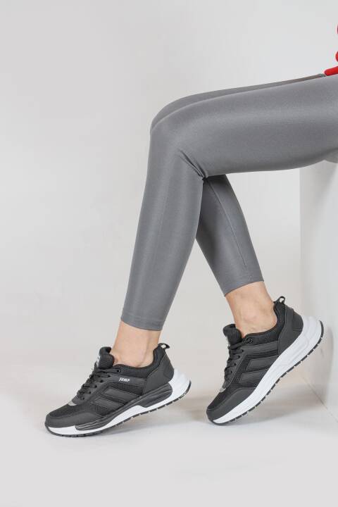 30601 Siyah - Beyaz Kadın Sneaker Günlük Spor Ayakkabı - 4