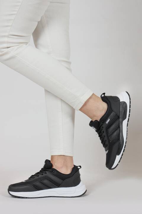 30601 Siyah - Beyaz Kadın Sneaker Günlük Spor Ayakkabı - 5
