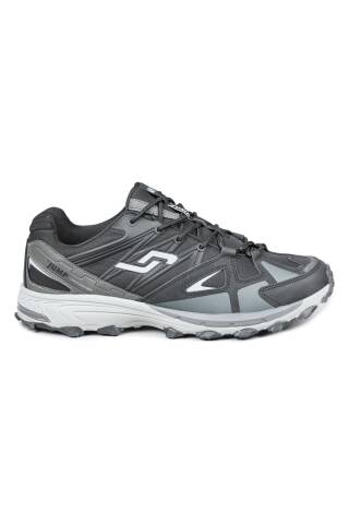 30703 Siyah - Gri Sneaker Erkek Spor Ayakkabı - Jump