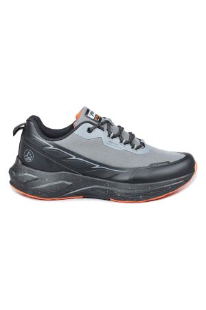 30720 Gri - Turuncu Sneaker Erkek Spor Ayakkabı - Jump