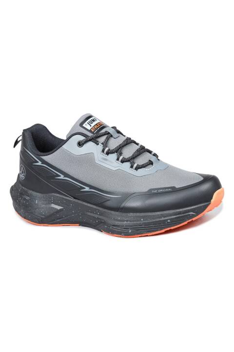 30720 Gri - Turuncu Sneaker Erkek Spor Ayakkabı - 2