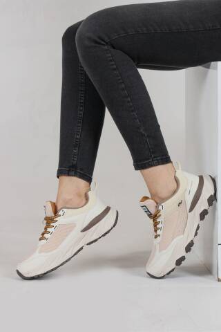 30812 Bej Kadın Sneaker Günlük Spor Ayakkabı - 5