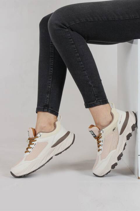30812 Bej Kadın Sneaker Günlük Spor Ayakkabı - 5
