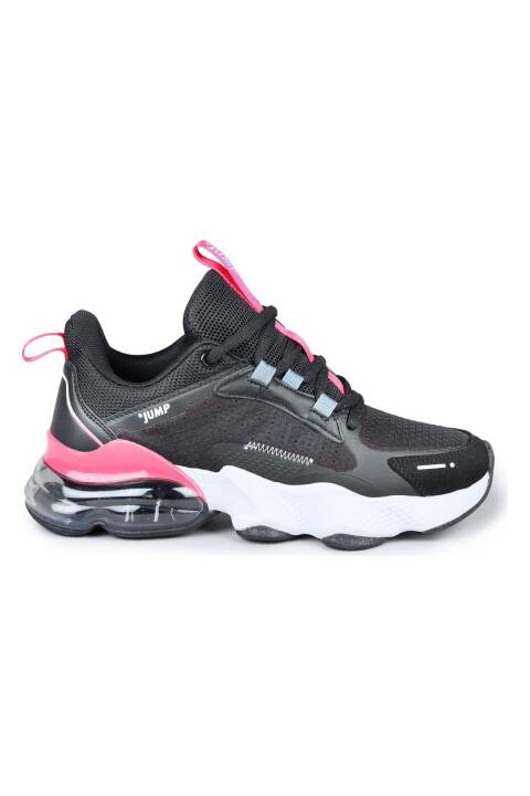 30906 Siyah - Fuşya Kadın Sneaker Günlük Spor Ayakkabı - 1