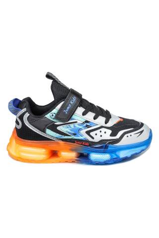31053 Turuncu - Mavi Sneaker Erkek Çocuk Spor Ayakkabı - Jump