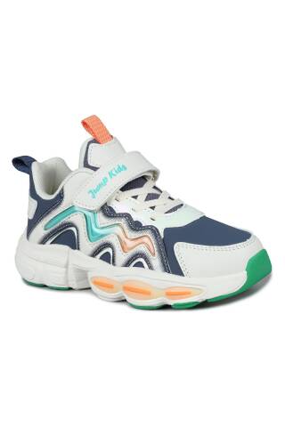31098 Bej - Mavi Sneaker Çocuk Spor Ayakkabı - Jump (1)