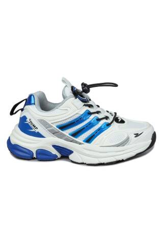 31130 Beyaz - Mavi Sneaker Çocuk Spor Ayakkabı - Jump