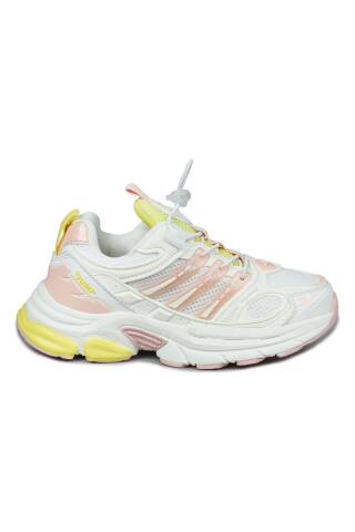 31130 Pembe - Sarı Sneaker Kız Çocuk Spor Ayakkabı - Jump
