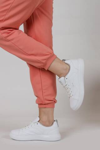 31178 Beyaz - Gri Kadın Sneaker Günlük Spor Ayakkabı - 3