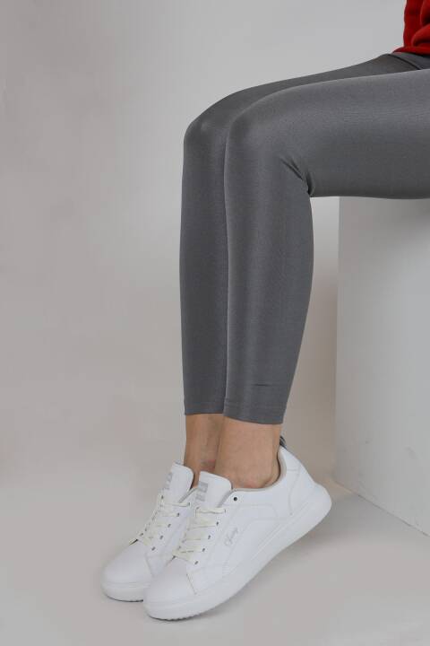 31178 Beyaz - Gri Kadın Sneaker Günlük Spor Ayakkabı - 5