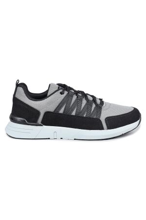31181 Gri - Siyah Erkek Sneaker Günlük Spor Ayakkabı - Jump
