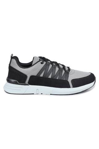 31181 Gri - Siyah Erkek Sneaker Günlük Spor Ayakkabı 