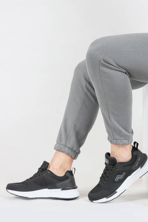 32414 Siyah - Beyaz Erkek Sneaker Günlük Spor Ayakkabı - 3