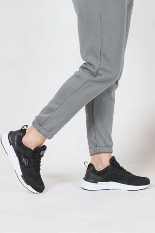 32414 Siyah - Beyaz Erkek Sneaker Günlük Spor Ayakkabı - 5