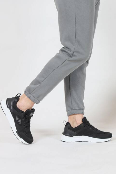 32414 Siyah - Beyaz Erkek Sneaker Günlük Spor Ayakkabı - 5