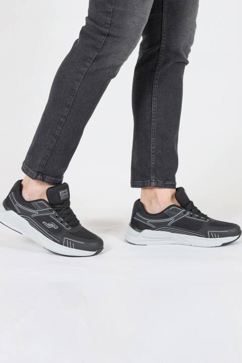 32438 Siyah Erkek Sneaker Günlük Spor Ayakkabı - 4