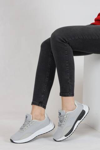 32747 Gri Kadın Sneaker Günlük Spor Ayakkabı - 5