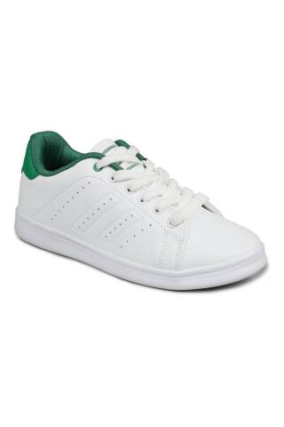 15306 Beyaz - Yeşil Kadın Sneaker Günlük Spor Ayakkabı - 6