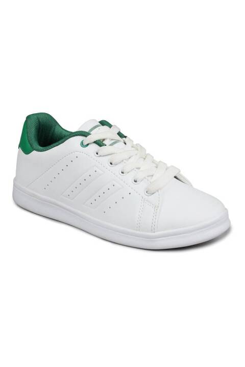 15306 Beyaz - Yeşil Kadın Sneaker Günlük Spor Ayakkabı - 6