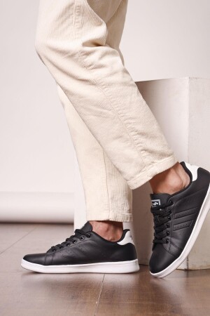 15307 Siyah - Beyaz Erkek Sneaker Günlük Spor Ayakkabı - 2