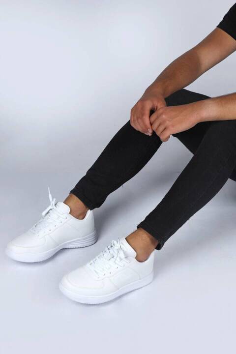 22233 Beyaz Erkek Sneaker Günlük Spor Ayakkabı - 4