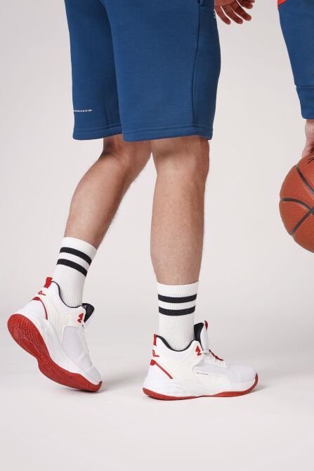 22501 Beyaz - Kırmızı Erkek Basketbol Spor Ayakkabısı - 4