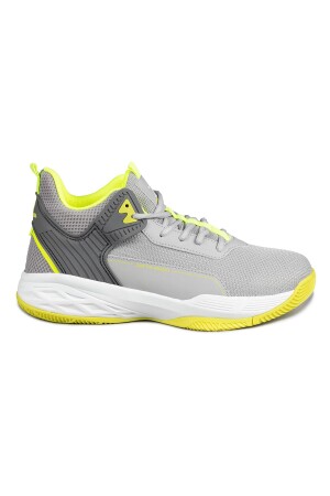 22501 Gri - Neon Yeşil Erkek Basketbol Spor Ayakkabısı - Jump