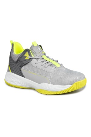 22501 Gri - Neon Yeşil Erkek Basketbol Spor Ayakkabısı - 6