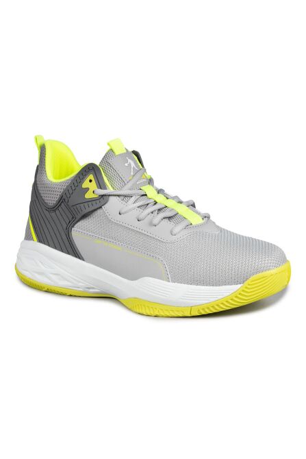 22501 Gri - Neon Yeşil Erkek Basketbol Spor Ayakkabısı - 6