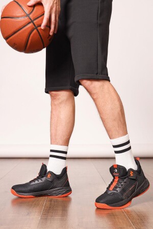 22501 Siyah - Turuncu Erkek Basketbol Spor Ayakkabısı - 2