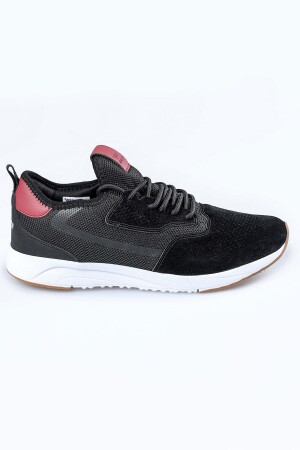 24670 Siyah - Bordo Erkek Sneaker Günlük Spor Ayakkabı - Jump