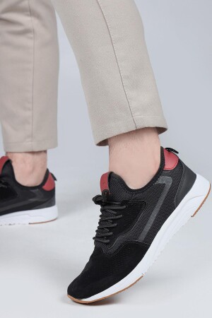24670 Siyah - Bordo Erkek Sneaker Günlük Spor Ayakkabı - 2