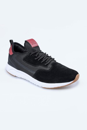 24670 Siyah - Bordo Erkek Sneaker Günlük Spor Ayakkabı - 5