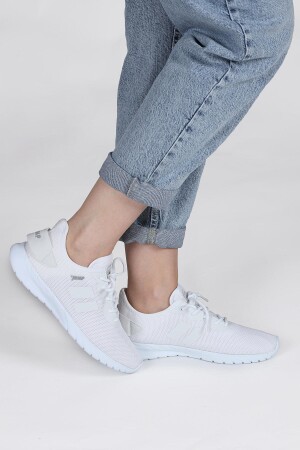 24853 Beyaz - Gümüş Rengi Kadın Sneaker Günlük Spor Ayakkabı - 2