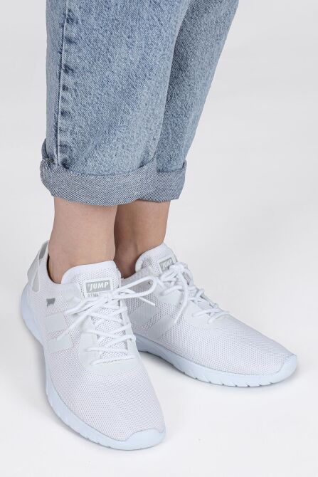 24853 Beyaz - Gümüş Rengi Kadın Sneaker Günlük Spor Ayakkabı - 4