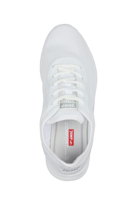 24853 Beyaz - Gümüş Rengi Kadın Sneaker Günlük Spor Ayakkabı - 6